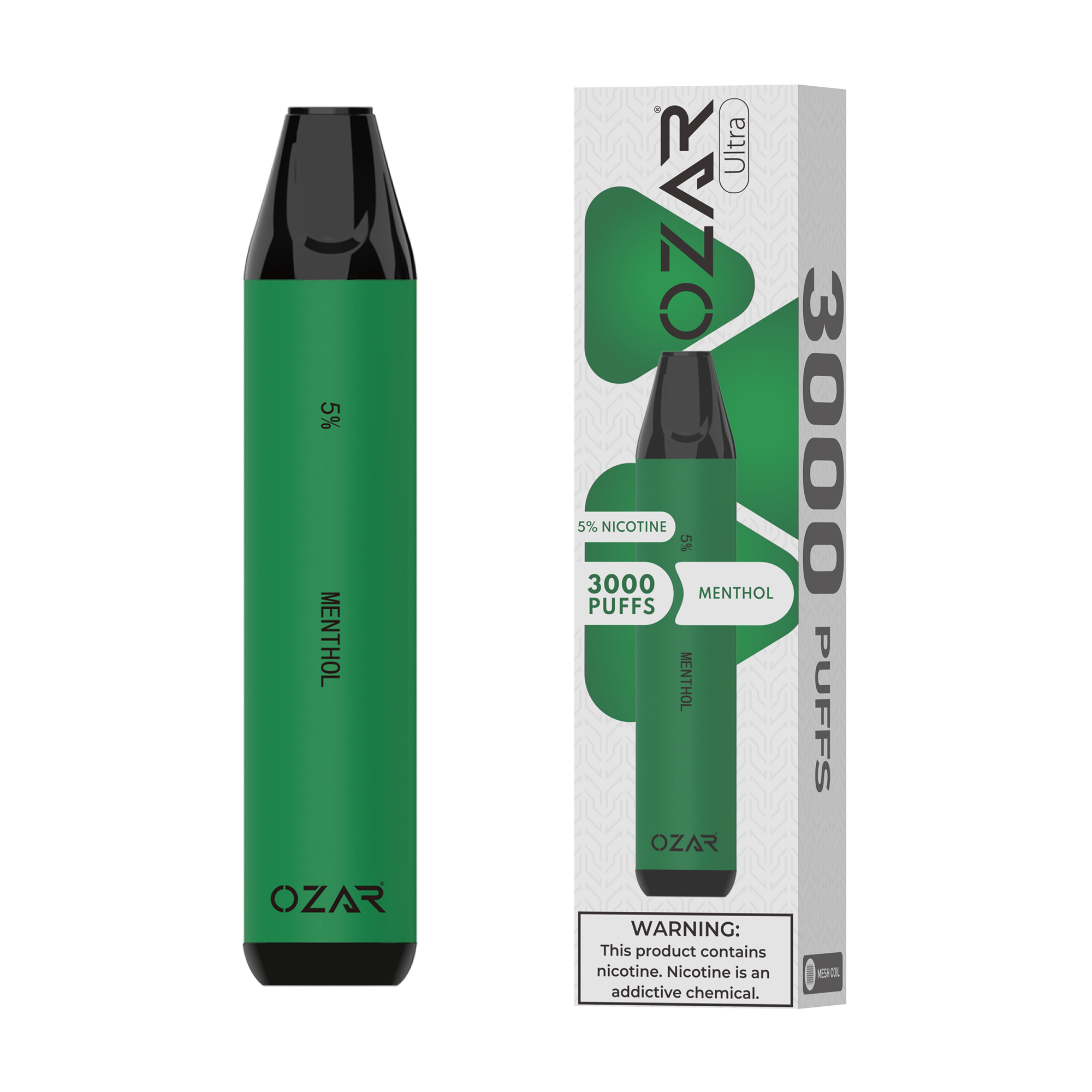 Ozar Ultra Disposable Vape Menthol 3000 Puffs